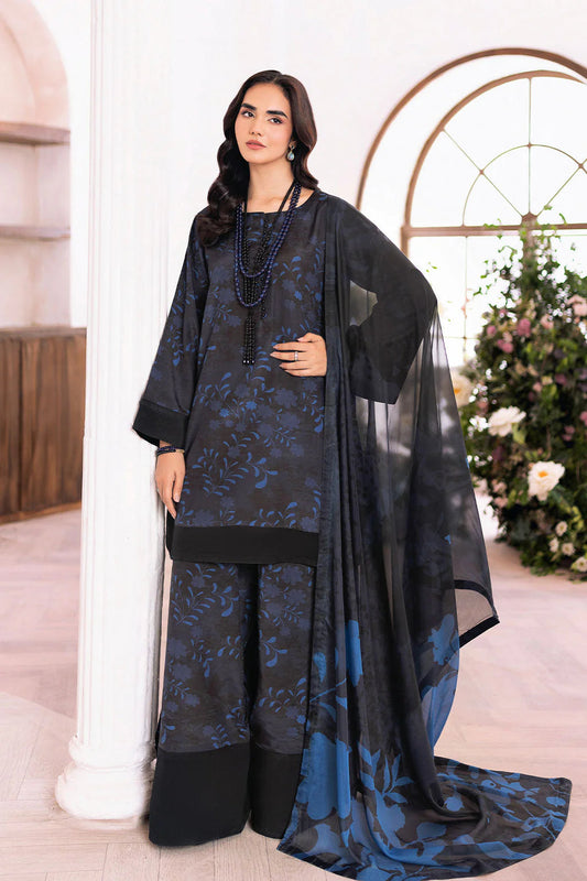 AFSANAH ‘Basics’ | Digital Print Raw Silk 3pc Readymade Trendy Womenswear | AR-206